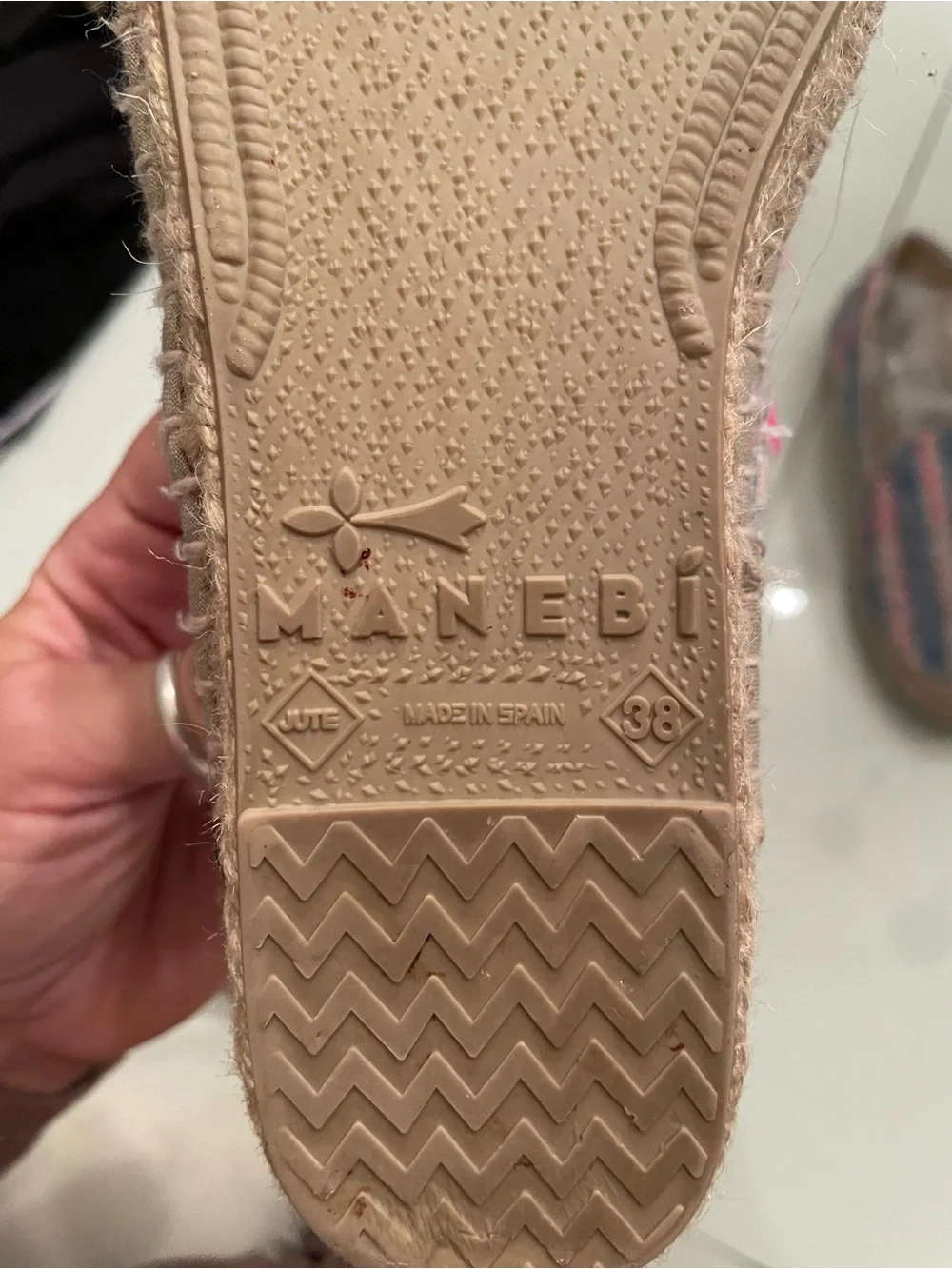 Striped Blue & Pink Women’s Espadrille Slip-Ons